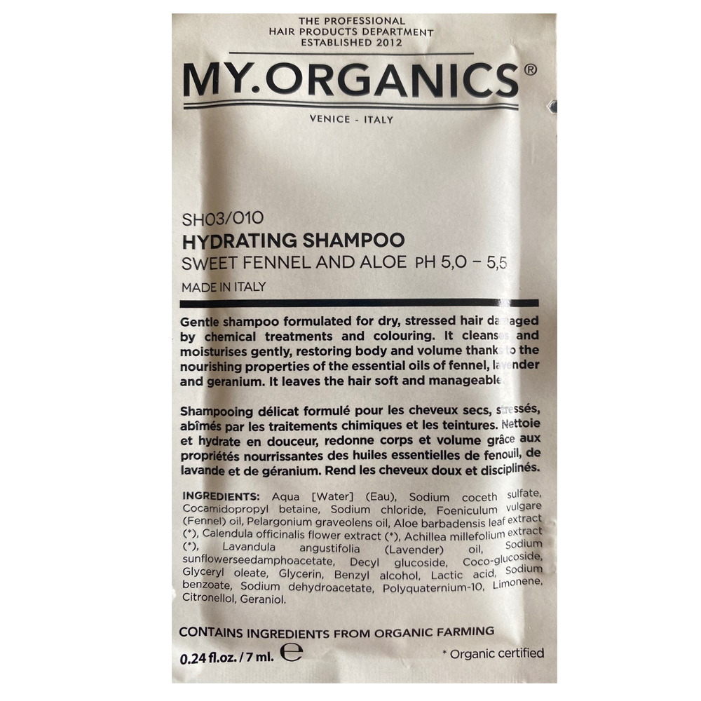 My Organics Hydrating Shampoo, 7 ml